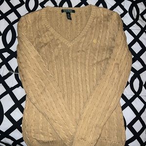 Ralph Lauren cable net sweater beige size S
